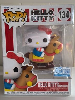 Funko Pop! Hello Kitty on Rocking Horse Vinyl Figure - White/Red/Blue/Yellow